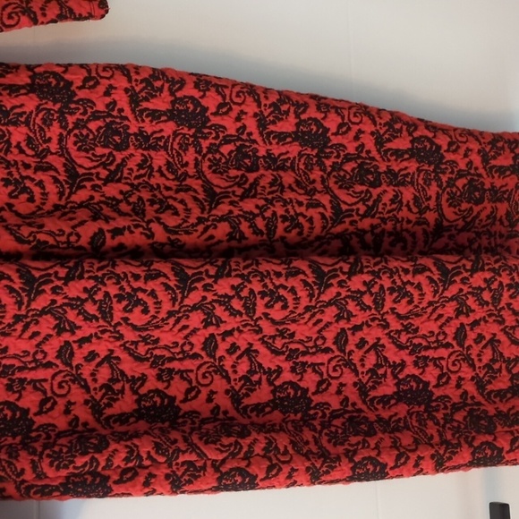 Anthropology x Tracy Reece vneck textured stretchy bodycone Christmas midi dress - Picture 7 of 7